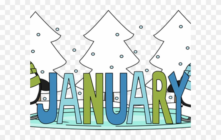 School Clipart January - Transparent Background January Clipart - Png Download