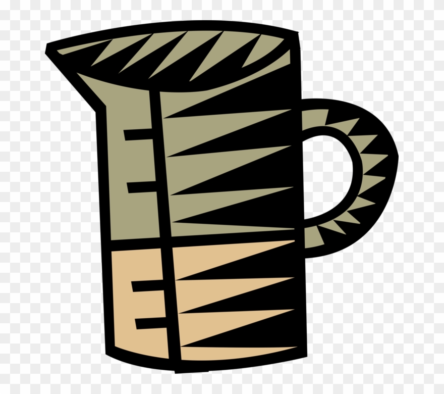 Vector Illustration Of Kitchen Measuring Cup Tool - Hoeveel Ml Is Een Glas Clipart