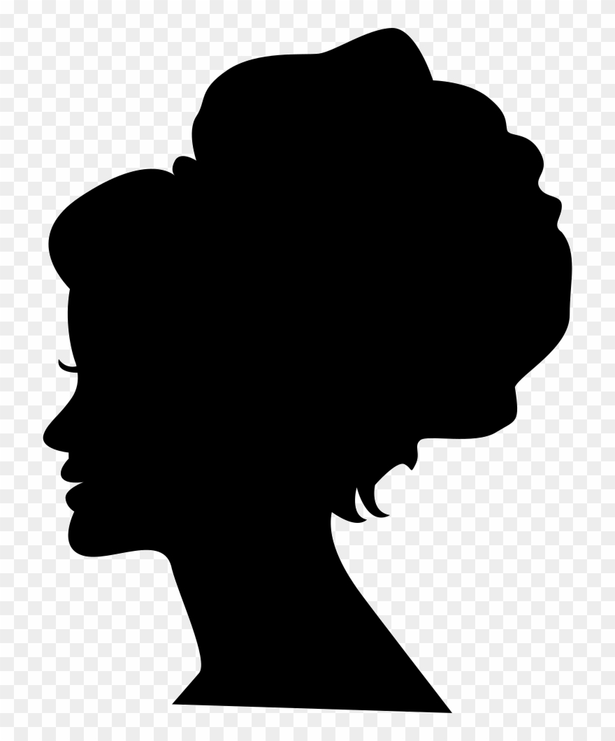 Female Head With Big Hair Shape On It Comments - Hair Silhouette No Background Clipart