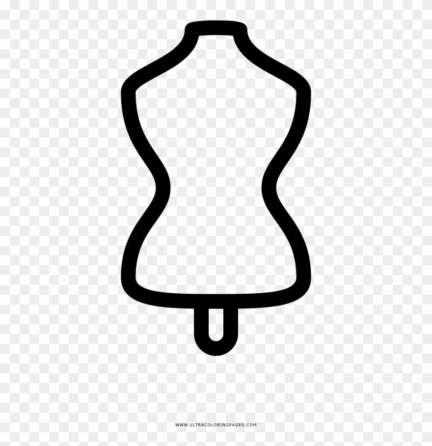 Mannequin Coloring Page Clipart