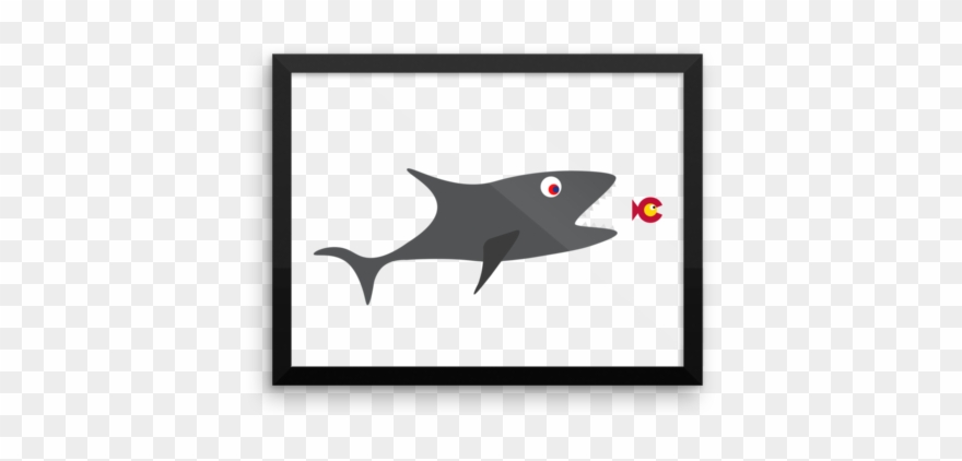 Shark Eats Colorado C Fish Framed Poster - Cartilaginous Fish Clipart