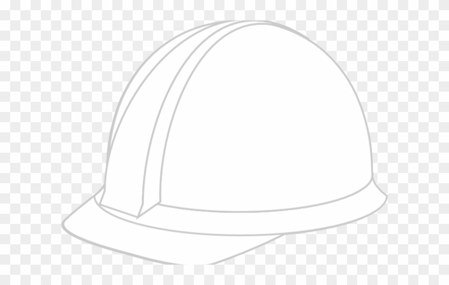 Snapback Clipart Baseball Helmet - White Hard Hat Vector - Png Download