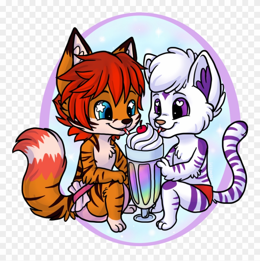 Rainbow Milkshakes - Cartoon Clipart