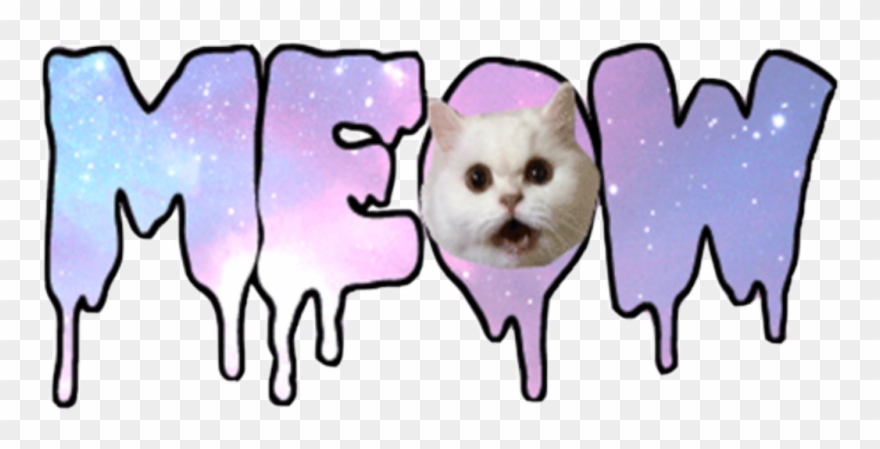 Meow Sticker - Kawaii Meow Clipart