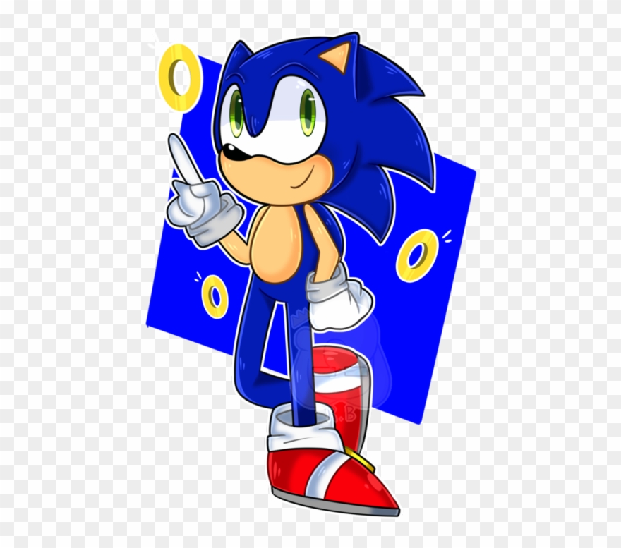 “sonic's My Name, Speeds My Game ” - Cartoon Clipart
