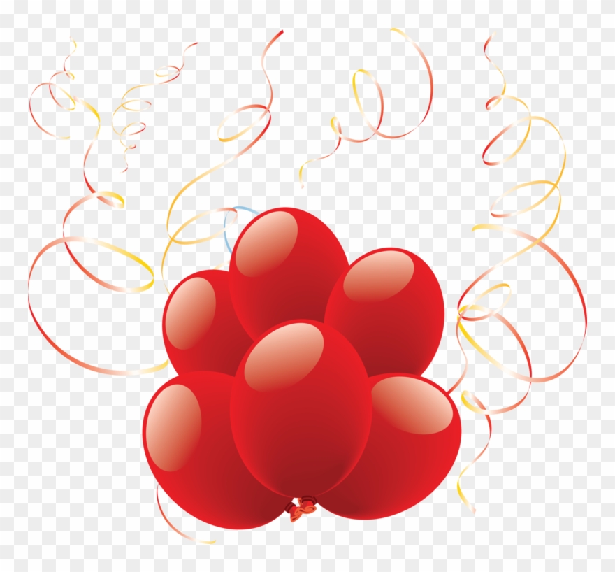 Balloons - Red Birthday Balloons Png Clipart