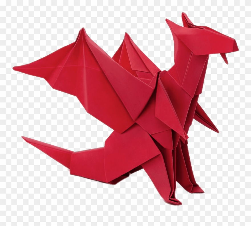 Download Origami Dragon Transparent Png - Transparent Background Origami Clipart