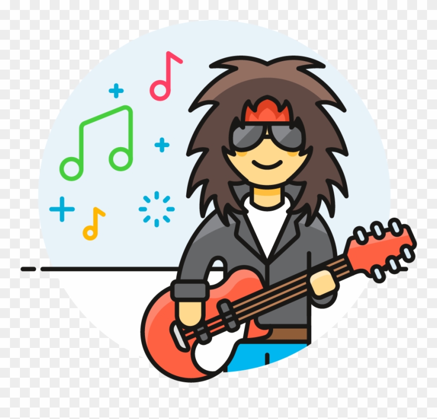 Singing Clipart Male Guitarist - Cartoon - Png Download