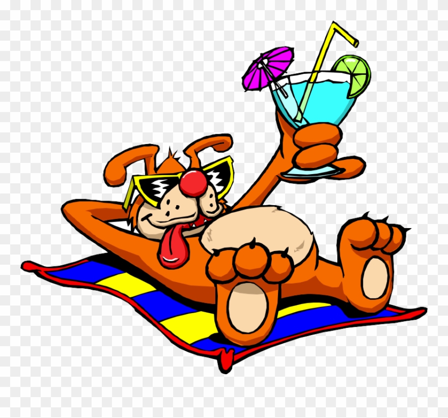 Sunning On The Beach Clipart - Png Download