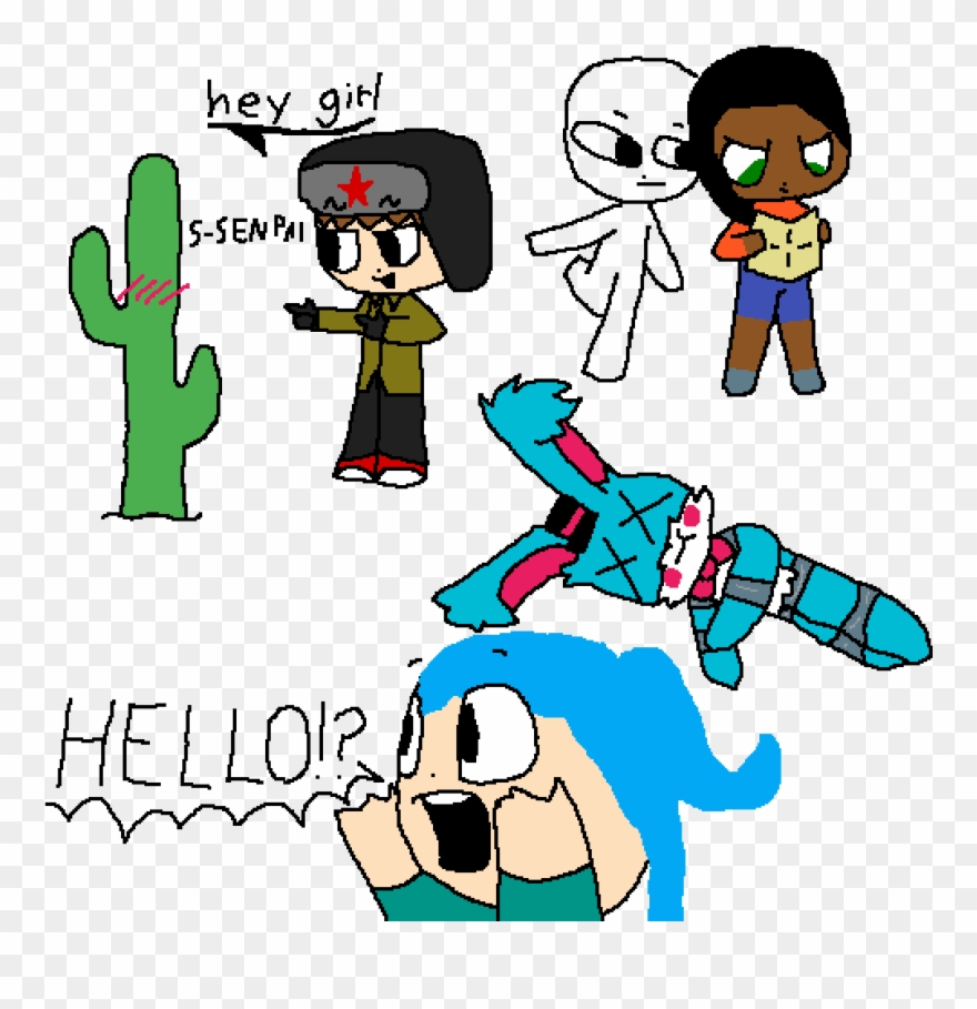 When You're So F Up You Start Flirting With A Cactus - Cartoon Clipart