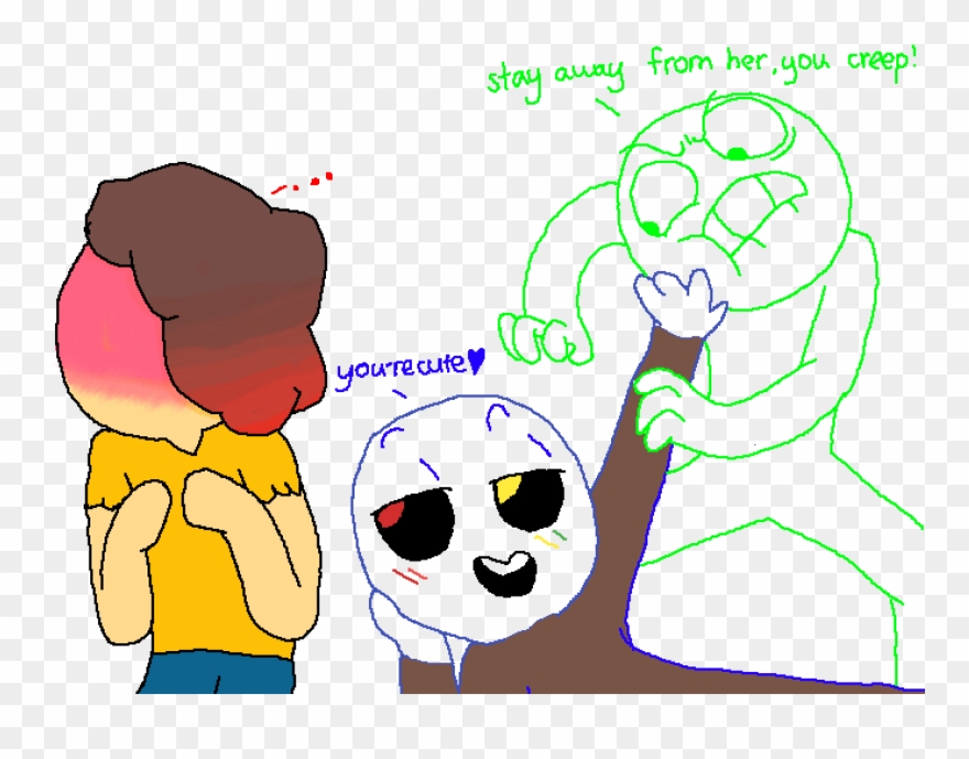 Omega Ink Be Flirting *laughs Abit* - Cute Girl Drawing Base Clipart