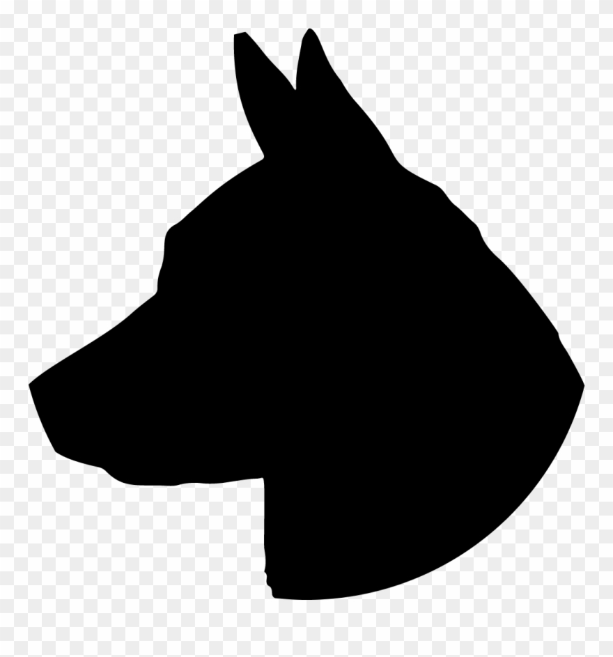 Above And Beyond What I Was Expecting - Vector Dog Head Silhouette Clipart