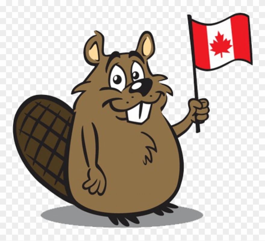 Download Mouse Png Images Background - Beaver Holding Canadian Flag Clipart