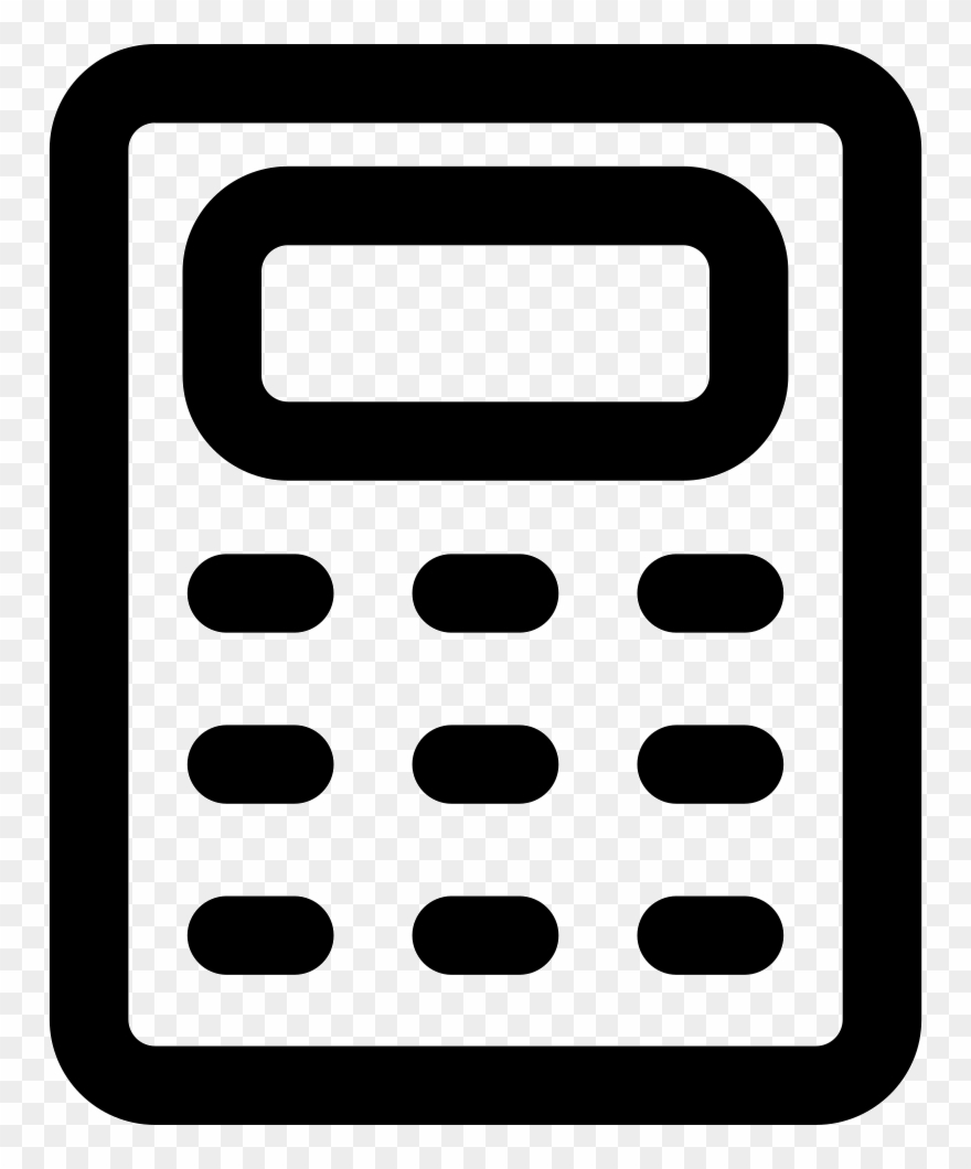 Calculator Outline Comments Clipart