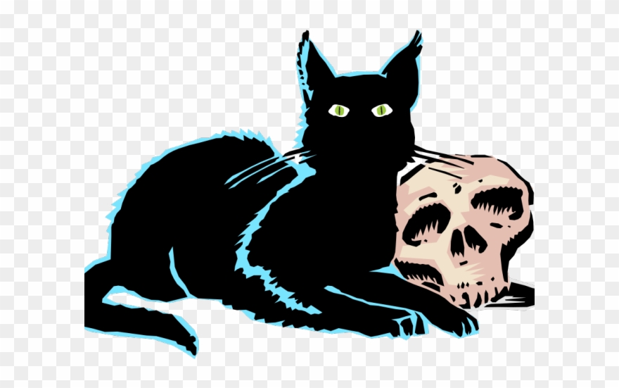 Black Cat Clipart Evil - Cat - Png Download