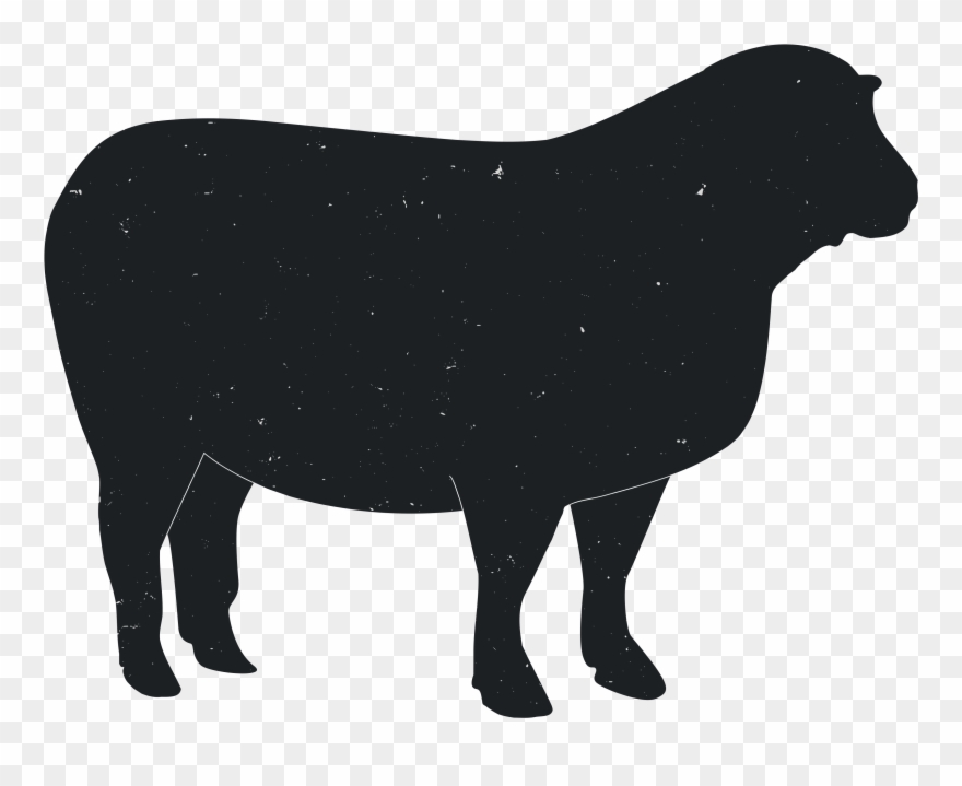 Cattle Silhouette Silhouettes Transprent Png Free Download - Sheep Silhouette Transparent Clipart