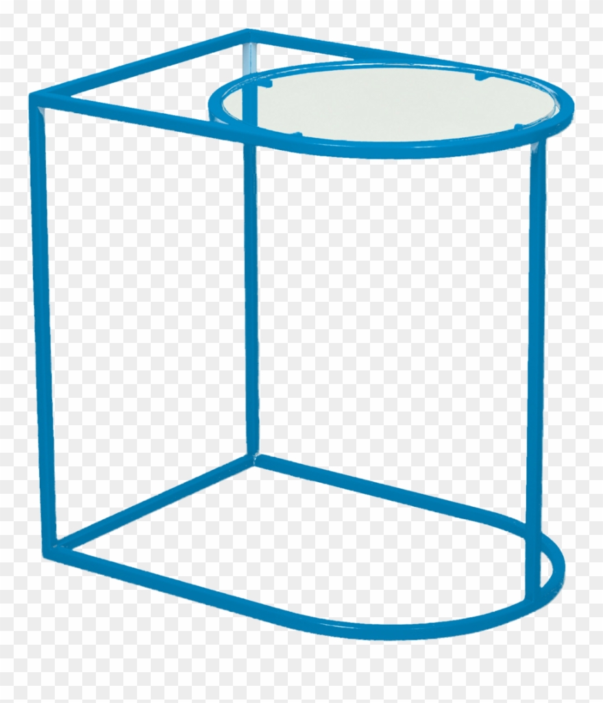 "mind The Gap" Metal & Acrylic Side Table - Couchtisch Eisen Schwarz Clipart