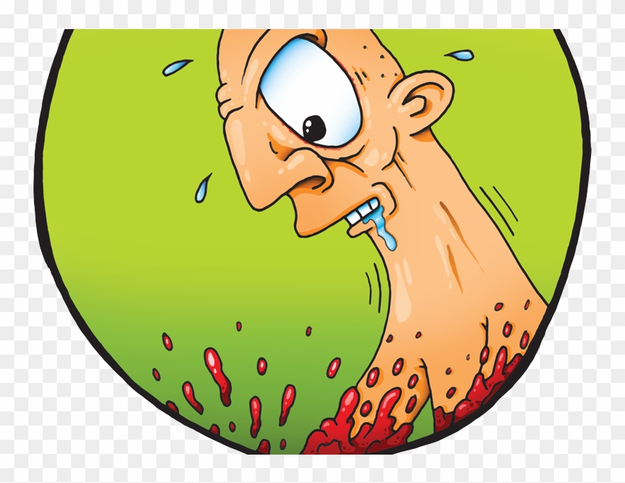 Psycho Blood Drool Killer Character Man Cartoon Comic - Cartoon Clipart