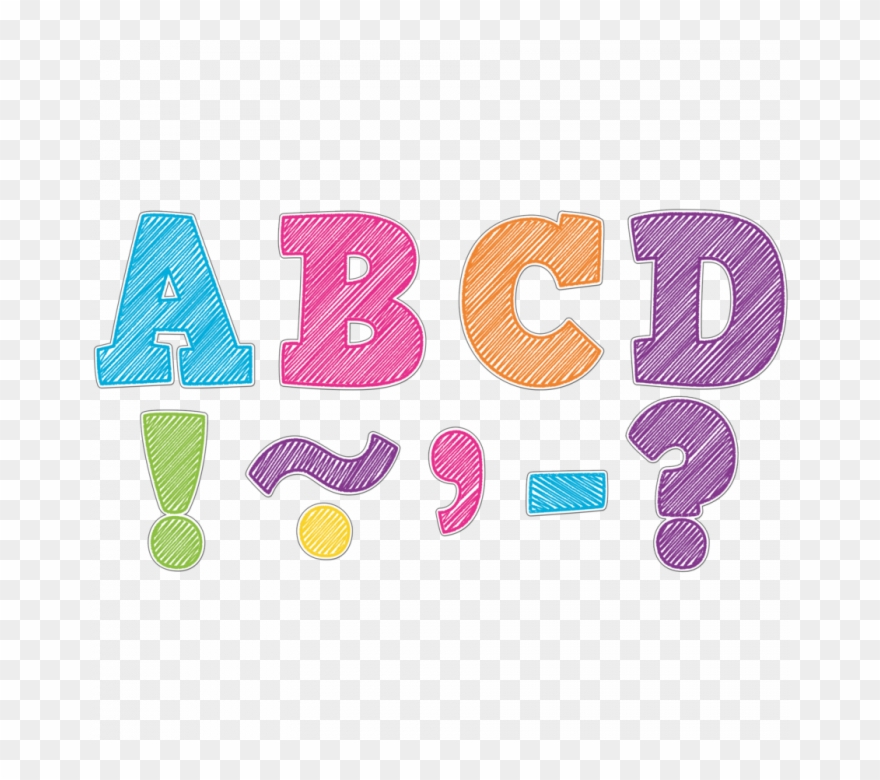 Scribble Bold Block 3 Magnetic Letters Clipart