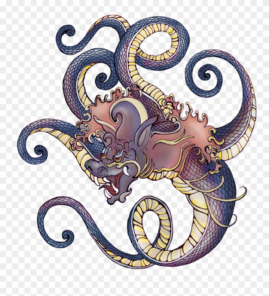 S For Sea Dragon, A Tentacled Beast - Illustration Clipart