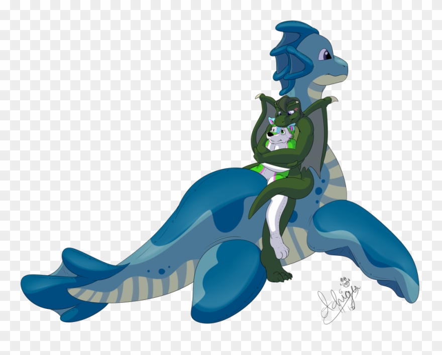 [com] Sea Dragon Cuddles - Cartoon Sea Dragon Cute Clipart