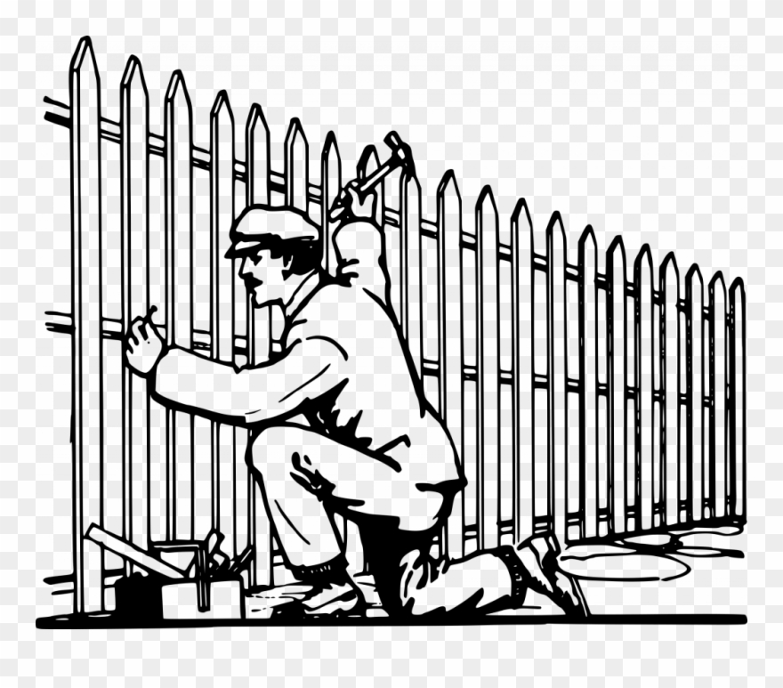1024 X 854 2 - Building A Fence Clipart - Png Download