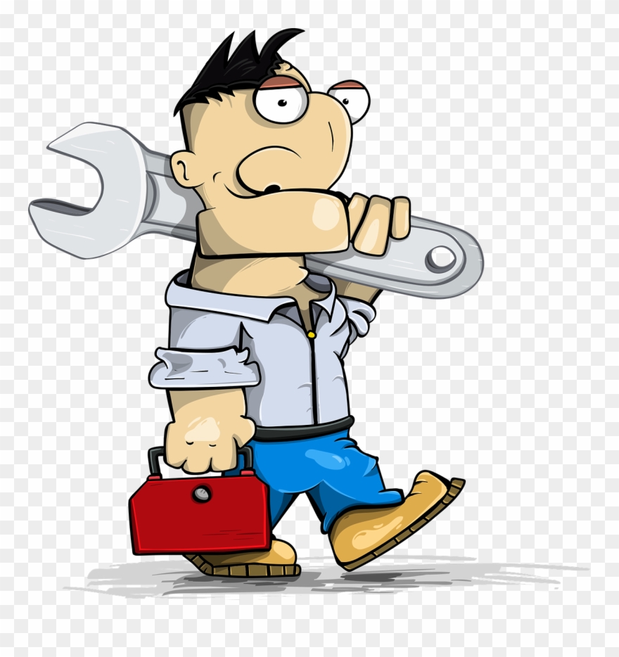 Master Engineer With Wrench - Technician Clipart