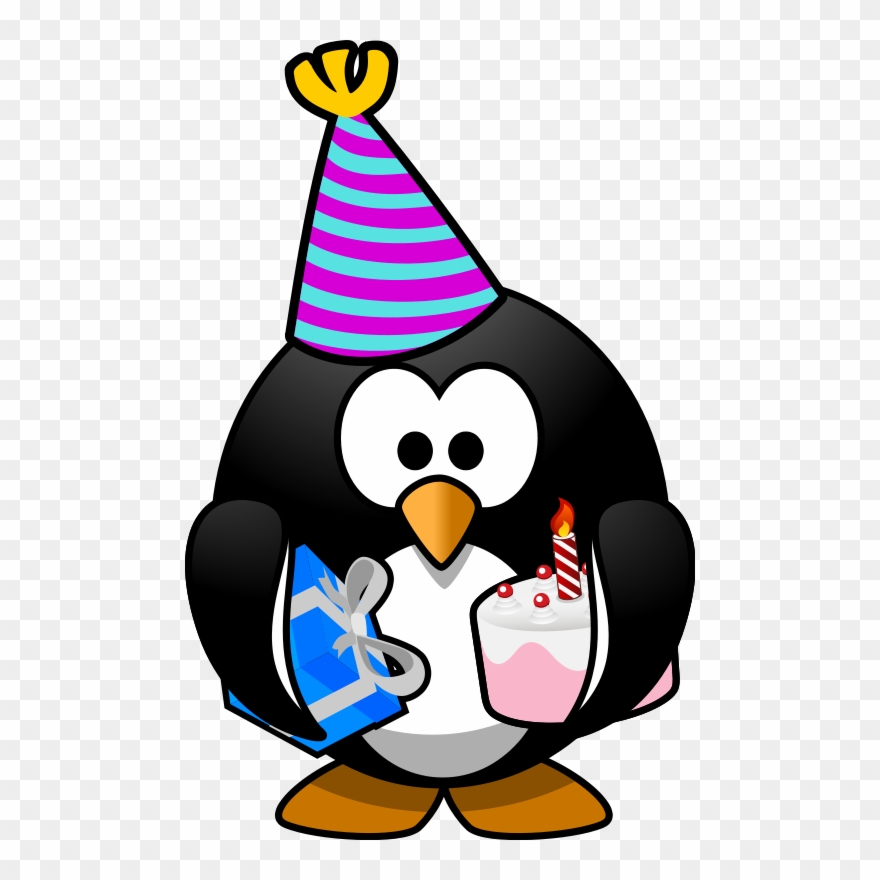 Clipart Info - Birthday Penguin Clip Art - Png Download