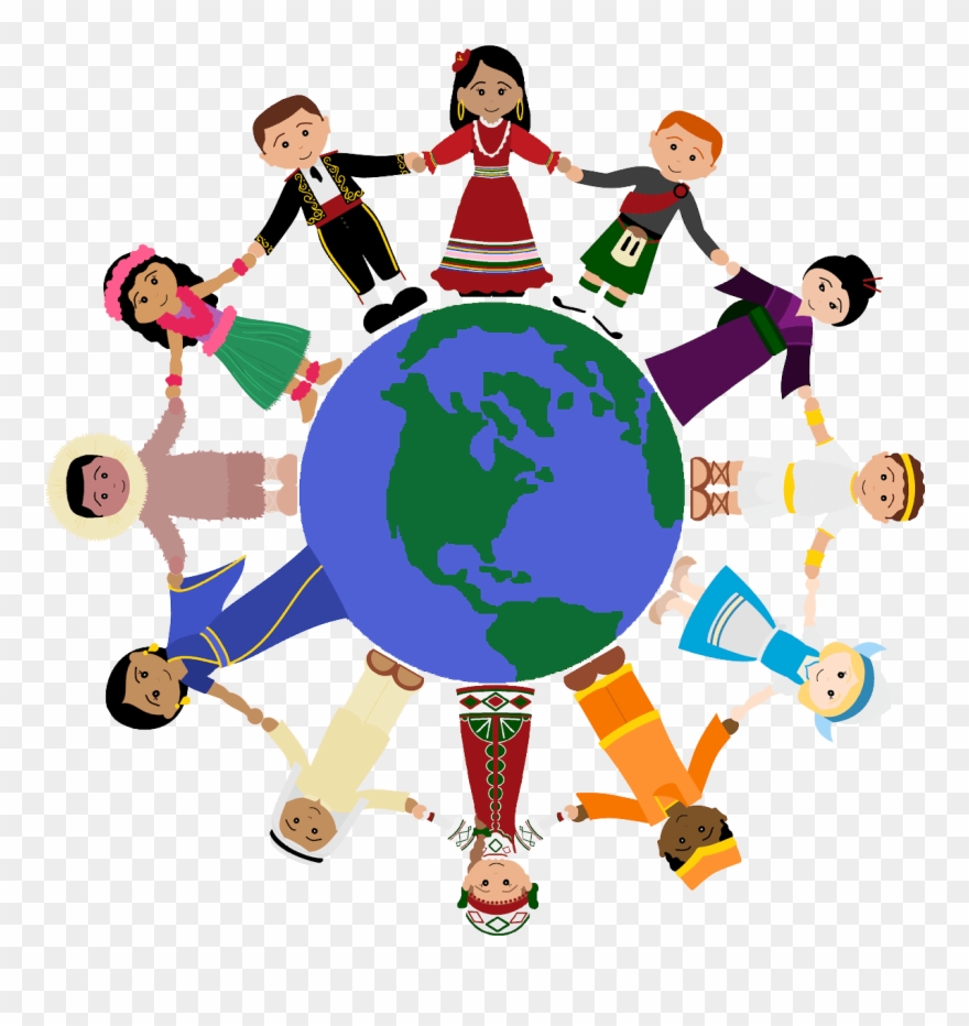 Passport Around The World - Holding Hands Around The World Clipart