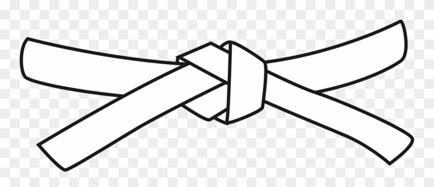 Belt - White Karate Belt Clipart - Png Download