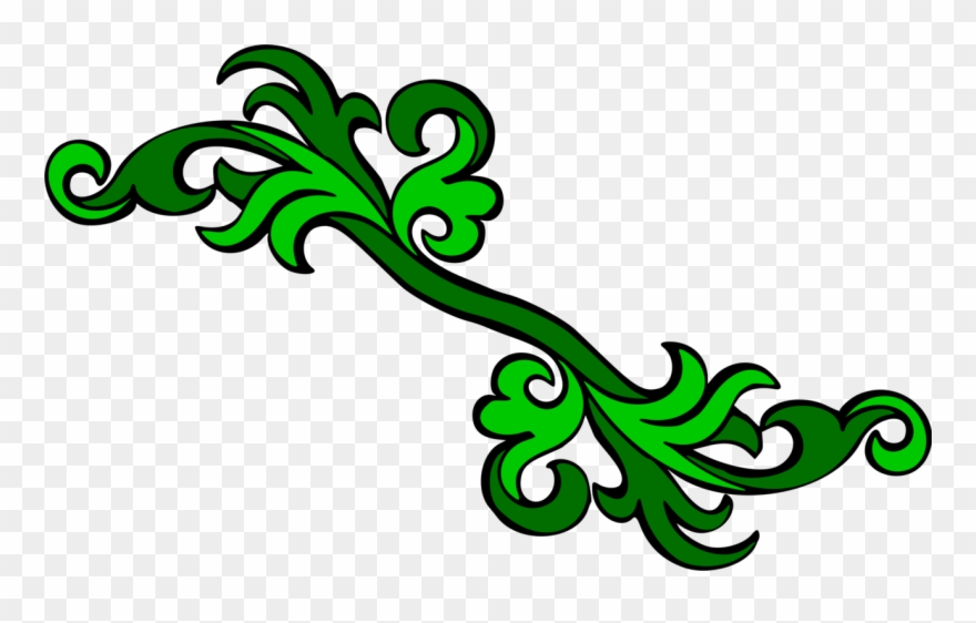 Ornament Symmetry Leaf Line Art Cartoon - Clip Art - Png Download