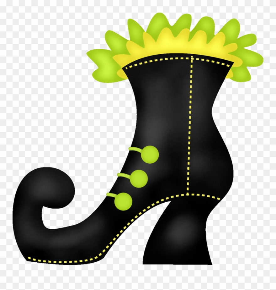 Witch Clipart Boot - Witches Shoe Clip Art - Png Download