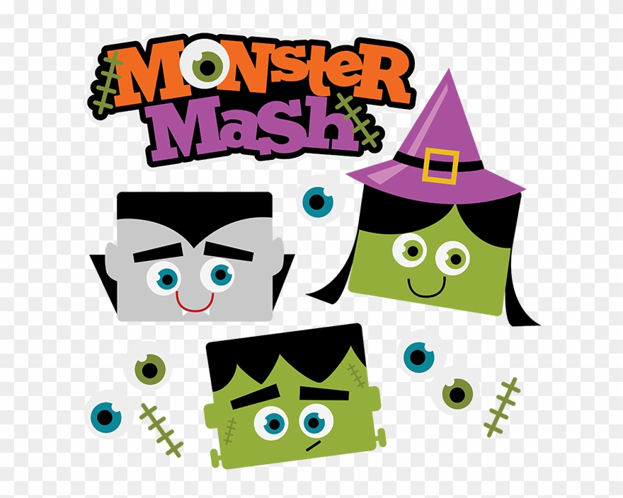 Witchcraft Clipart Cute Halloween Monster - Halloween Monster Mash Clipart - Png Download