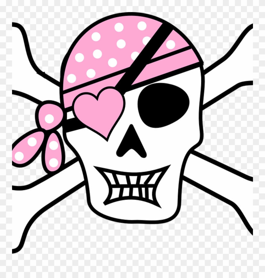 Free Skull And Crossbones Clip Art Pirate Skull And - Pink Pirates - Png Download