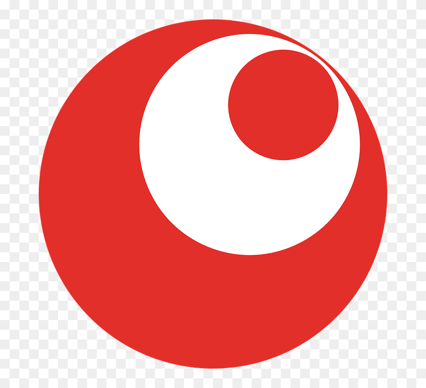 Karate Symbol - Red And White Circles Logo Clipart
