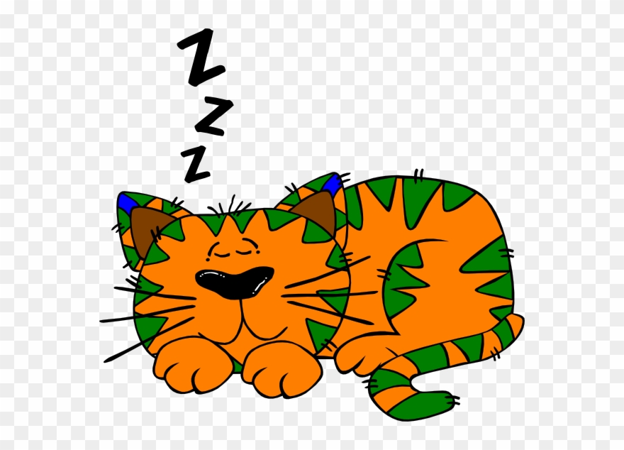January - Cat Sleeping Clip Art - Png Download