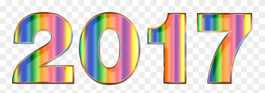 Typography New Year Logo Art Color - 2017 New Year No Background Clipart