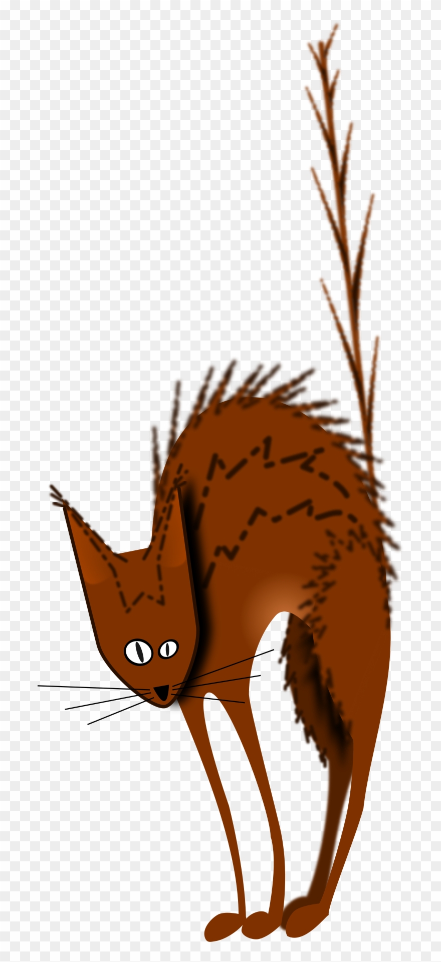 Scared Cat Cliparts - Png Frightened Cat Transparent Png