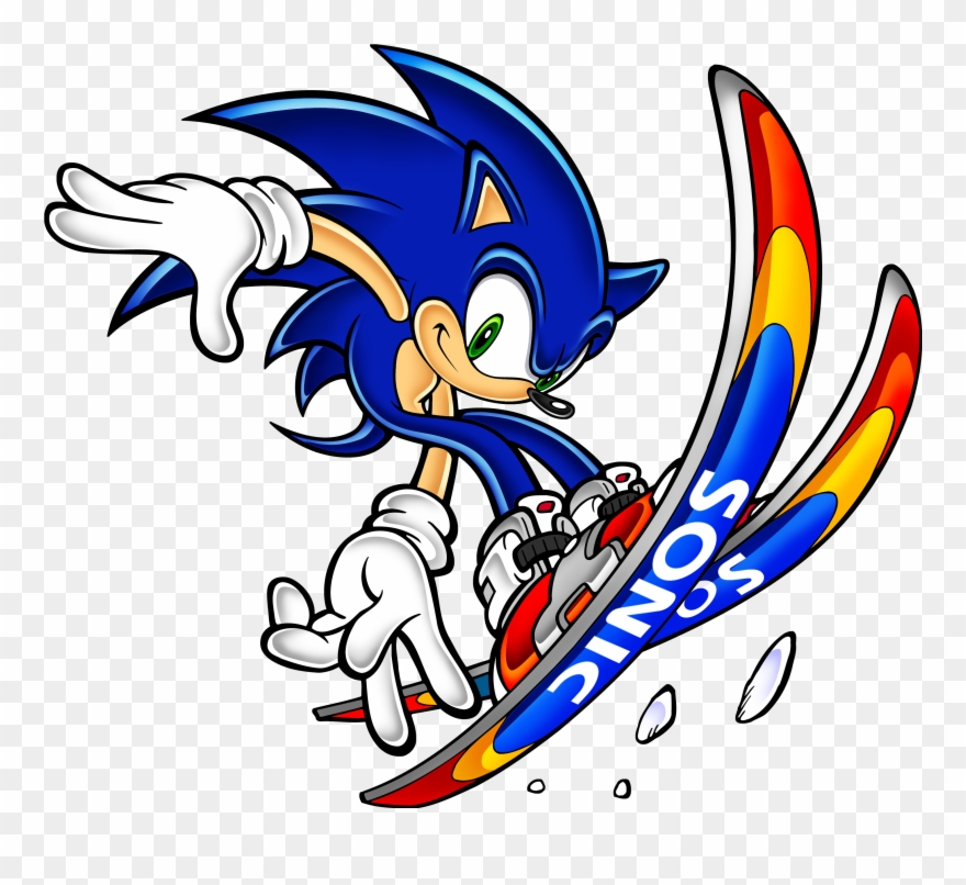 Skis Clipart Ski Jump - Sonic The Hedgehog Skiing - Png Download
