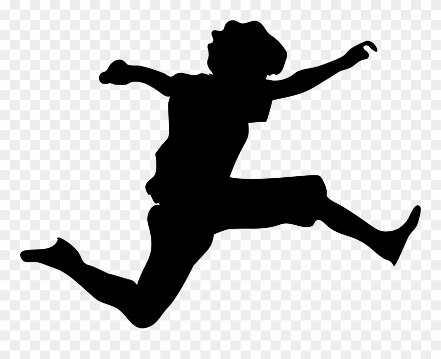Silhouette Jumping Stock Photography Clip Art - Boy Jumping Silhouette - Png Download