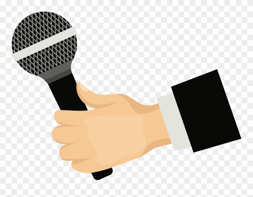 Big Image - Microphone In Hand Clipart - Png Download