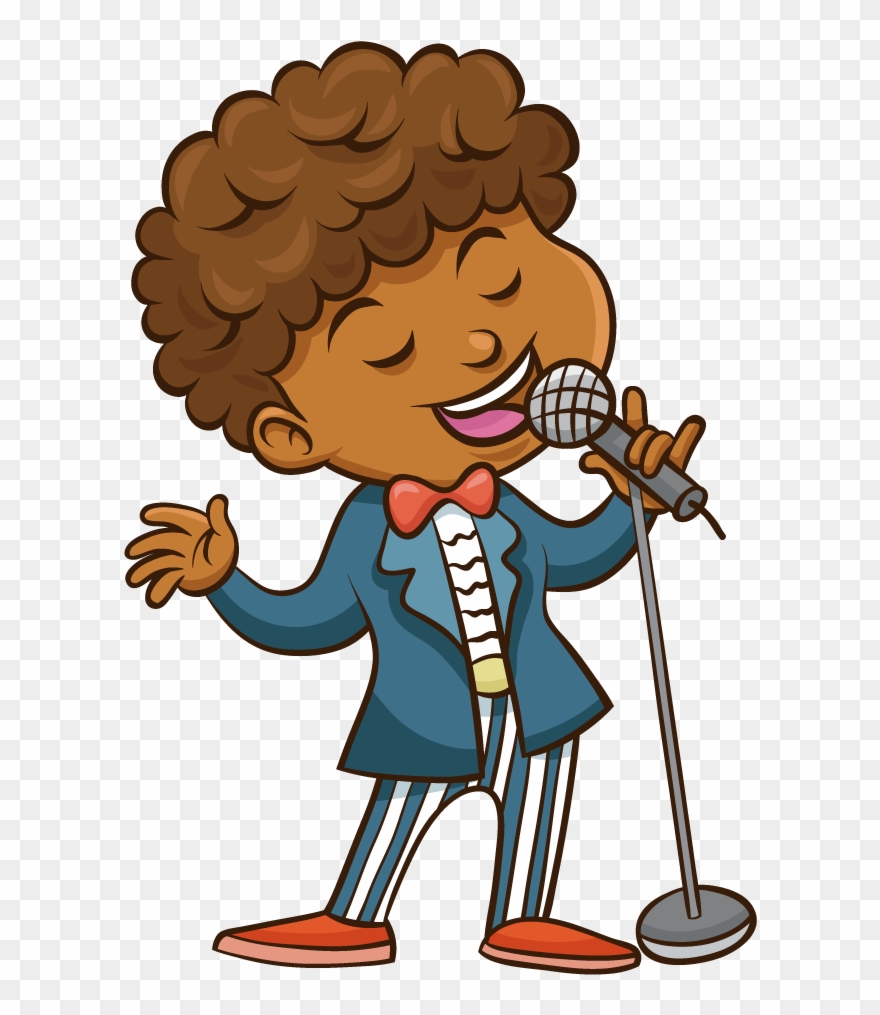 Vector Black And White Stock Cartoon Clip Art Take - Singing Images Clip Art - Png Download