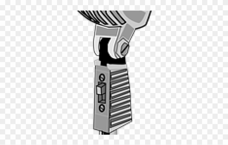 Microphone Clipart Transparent Background - Vintage Microphone Vector Free Png