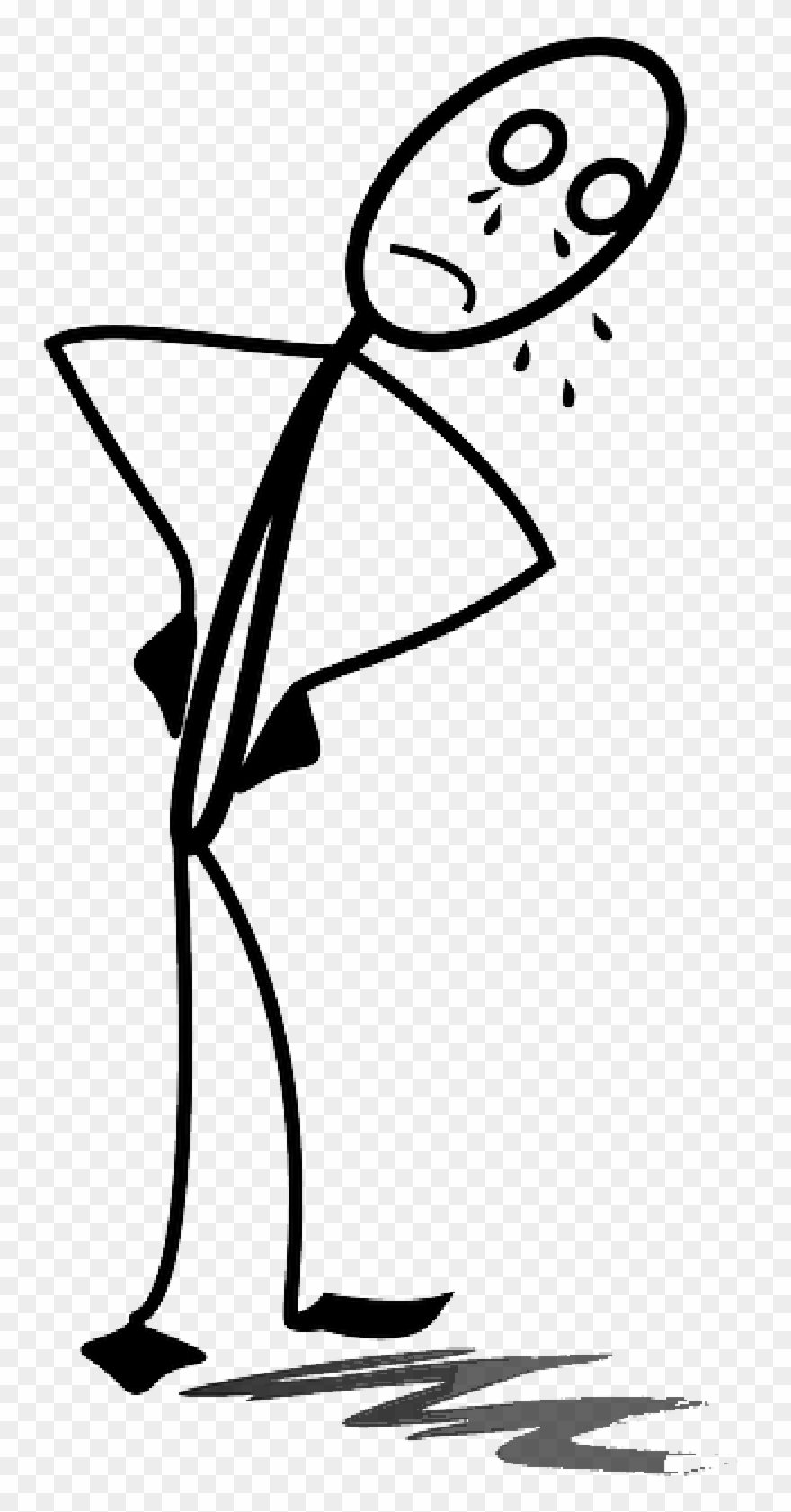 Clipart Info - Sad Stickman - Png Download