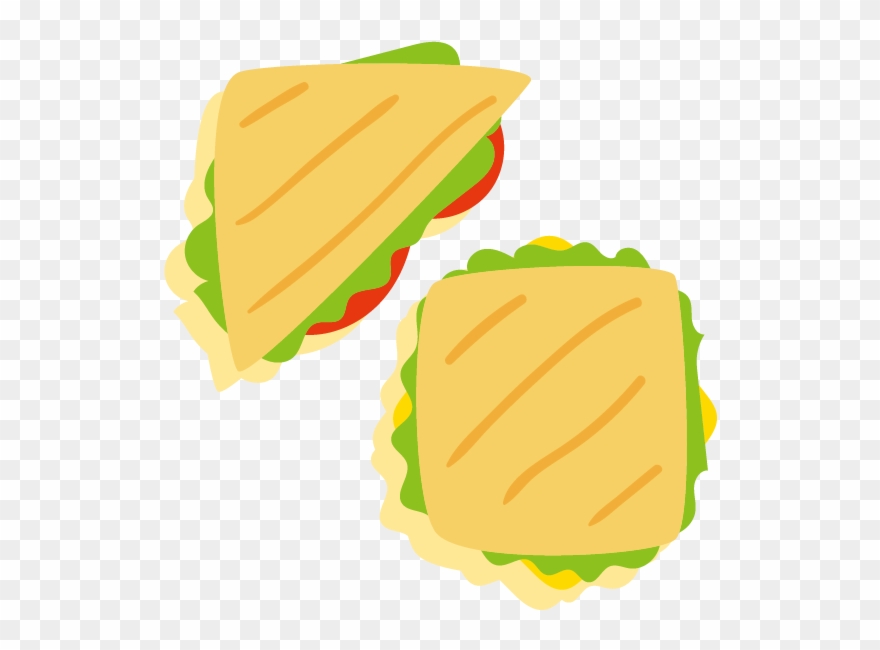 Panini Hamburger Club Sandwich Submarine Sandwich Fast - Sandwich Vector Top View Clipart