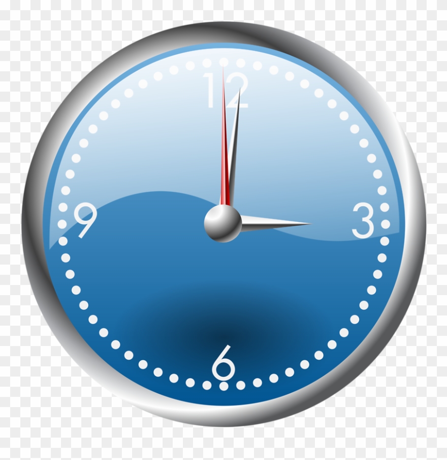 A Blue And Chrome Clock Clipart Png Transparent Png