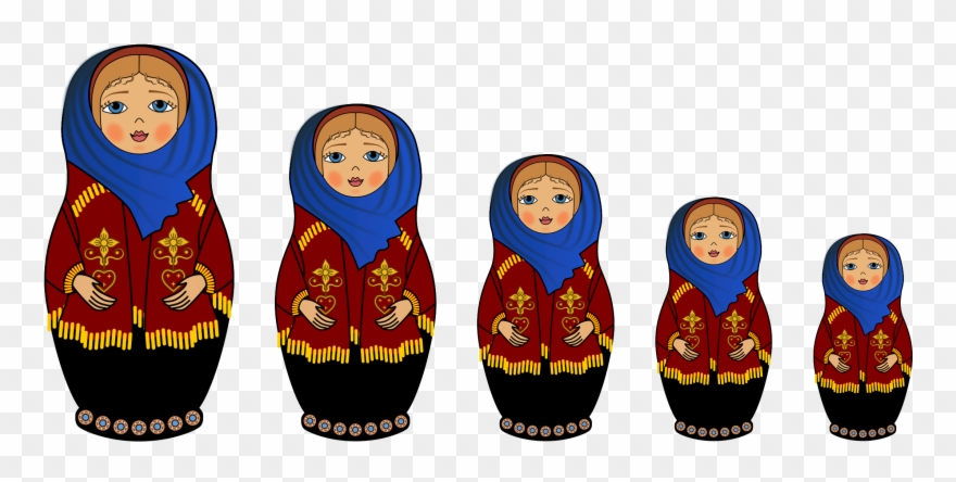 Big Image - Matryoshka Dolls Clip Art - Png Download