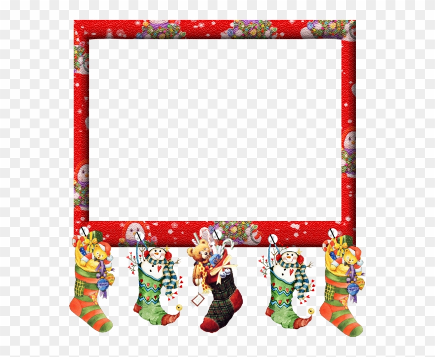 Cadre De Noel En Tube Clipart Santa Claus Christmas - Encadrement De Photo Noel - Png Download