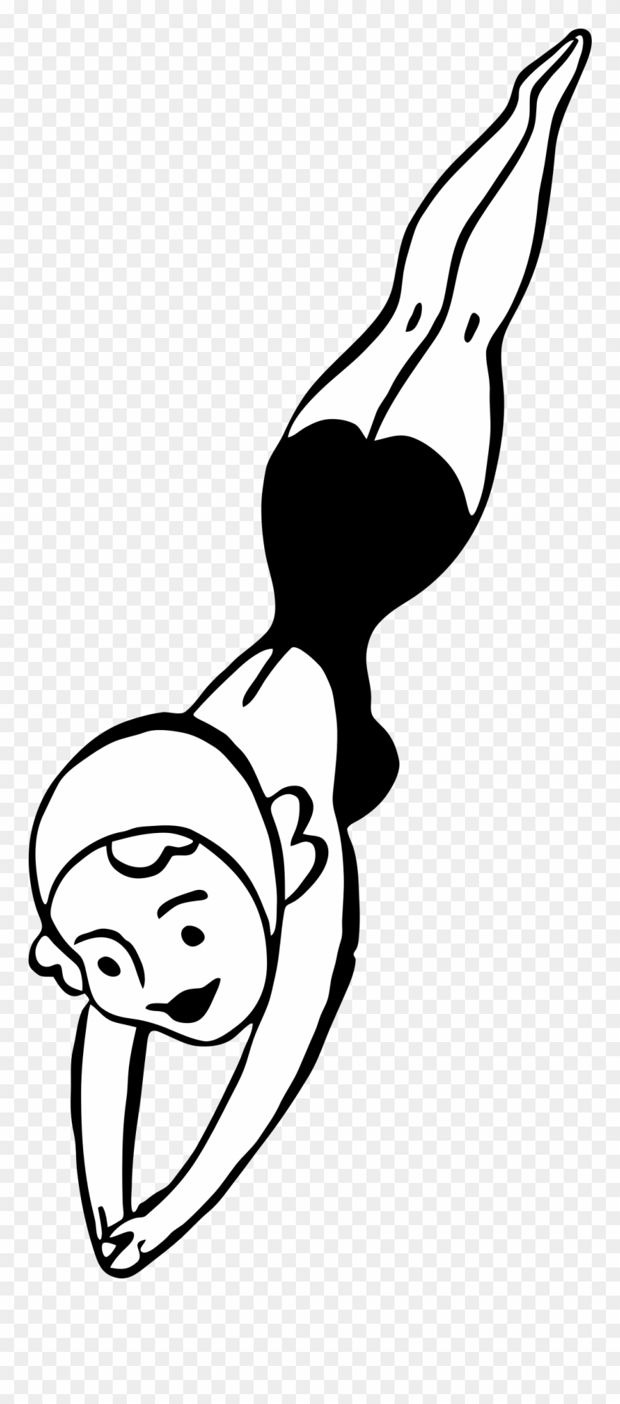 Clipart Reading Vintage - Dive Clipart Black And White - Png Download