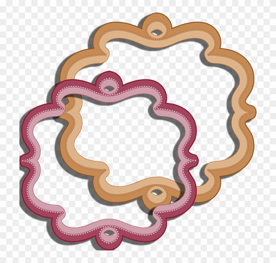 Vintage Digital Pearl Clipart Frames & Ribbons - Clip Art - Png Download